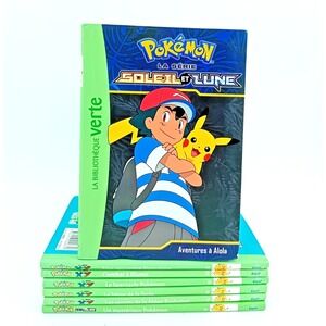 Lot 7 Livres Pokémon – Enfants/Teens – Bibliothèque Verte – French Books